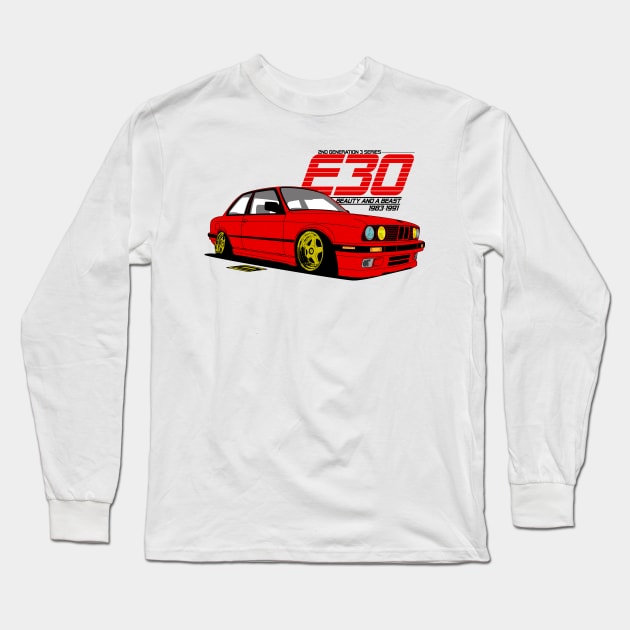 E30 Beauty & Beast Long Sleeve T-Shirt by iDubberEuroApparel